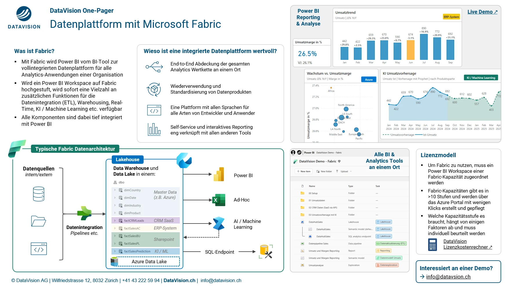 Vorschau: One-Pager: Fabric Analytics- und Datenplattform